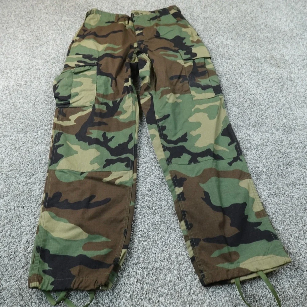 Military Pants Mens S Woodland Camo Cargo Hot Weather Combat Trouser Army ACU